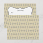 Antiek Cream Lace Uitnodigingen (Voorkant / Achterkant)