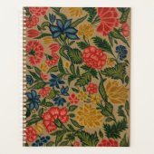 Antiek Crewel Bloem Borduurpatroon Planner (Voorkant)