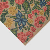 Antiek Crewel Bloem Borduurpatroon Tissuepapier (Detail)