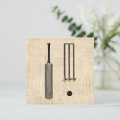 Antiek cricketbank Vintage geïllustreerde kunst Kaart (Staand voorkant)