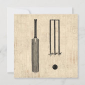 Antiek cricketbank Vintage geïllustreerde kunst Kaart (Voorkant)