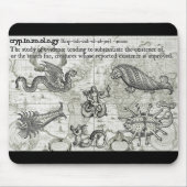 Antiek cryptozoölogie Mousepad Muismat (Voorkant)