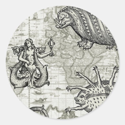 Antiek cryptozoölogie Sticker (Voorkant)