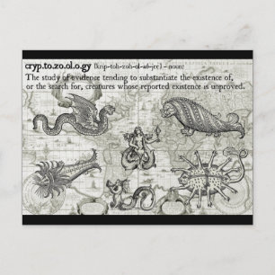 Antiek cryptozoölogische Briefkaarten