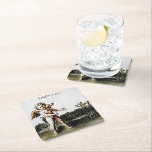 Antiek Cupido Love Missing You Otto Van Veen Kartonnen Onderzetters