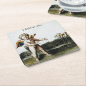 Antiek Cupido Love Missing You Otto Van Veen Kartonnen Onderzetters (Schuin)