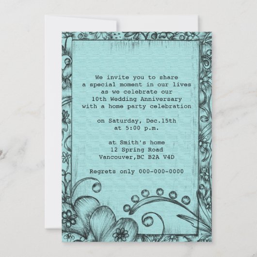 antiek dag van de herdenking kaart (Achterkant)