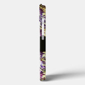 ANTIEK DAMASK Paars Amethyst Monogram zwart Case-Mate iPhone Case (Achterkant / Links)