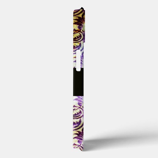 ANTIEK DAMASK Paars Amethyst Monogram zwart Case-Mate iPhone Case (Achterkant / Rechts)