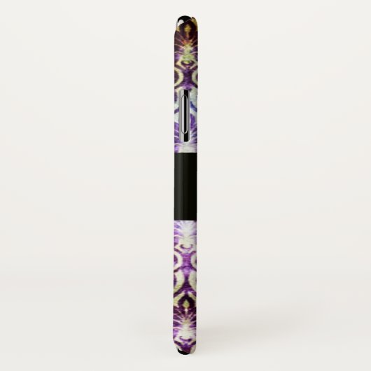 ANTIEK DAMASK Paars Amethyst Monogram zwart Case-Mate iPhone Case (Achterkant / rechts)