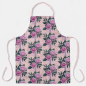 Antiek Damask Pink Roses Schort (Voorkant)