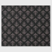 Antiek damaskpatroon cadeaupapier (Vlak)