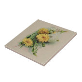 Antiek Dandelion keramische tegel Tegeltje (Zijkant)