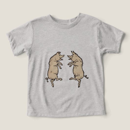 Antiek Dansende Varkens: grillige Piggy Jig (Design voorkant)