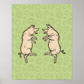 Antiek Dansende Varkens: grillige Piggy Jig Poster (Voorkant)