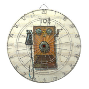 antiek dartboard voor wandtelefoon dartbord