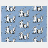 Antiek De uil en de Pussycat Fleece Deken (Voorkant (Horizontaal))