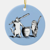 Antiek De uil en de Pussycat Keramisch Ornament (Voorkant)