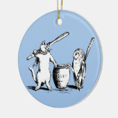 Antiek De uil en de Pussycat Keramisch Ornament (Links)