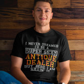 Antiek dealer heeft nooit gedacht dat hij grappige t-shirt