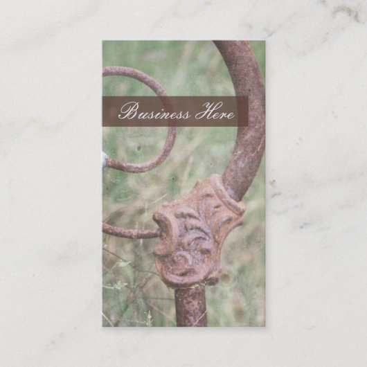 Antiek Dealer  Rusty Bed Lijst buitenshuis Visitekaartje (Voorkant)