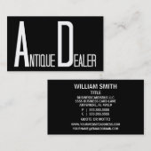 Antiek dealer zwart-wit Visitekaartje (Voorkant / Achterkant)