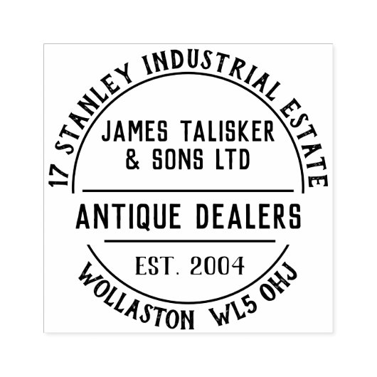 Antiek Dealers Rubber Stamp Rubberstempel (Afrduk)