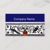 ANTIEK DECOR, DIEREN, RODE RUBY, Wit, zwart blauw Visitekaartje (Achterkant)