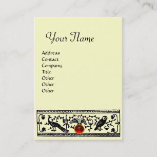 ANTIEK DECOR, DIEREN RUBY MONOGRAM Black Ivory Visitekaartje