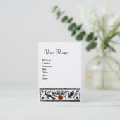 ANTIEK DECOR, DIEREN RUBY MONOGRAM Zwart Wit Visitekaartje (Staand voorkant)