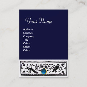 ANTIEK DECOR, SAPPHIRE MONOGRAM, blauw Visitekaartje