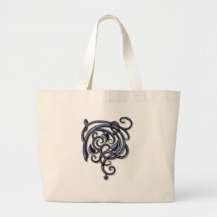 Antiek Decoratief bloeit Grote Tote Bag