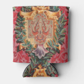 Antiek decoratief Frans bloemmotief Blikjeskoeler (Voorkant)