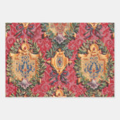 Antiek decoratief Frans bloemmotief Inpakpapier Vel (Voorkant 3)