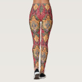 Antiek decoratief Frans bloemmotief Leggings (Achterkant)