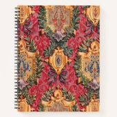 Antiek decoratief Frans bloemmotief Notitieboek (Voorkant)