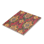 Antiek decoratief Frans bloemmotief Tegeltje (Zijkant)