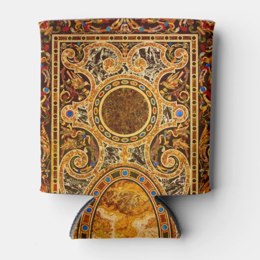 Antiek decoratief Italiaans edelsteenpatroon Blikjeskoeler (Voorkant)