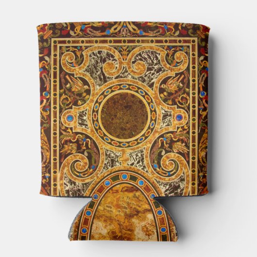 Antiek decoratief Italiaans edelsteenpatroon Blikjeskoeler (Achterkant)