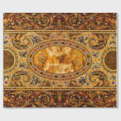 Antiek decoratief Italiaans edelsteenpatroon Cadeaupapier (Vlak)