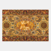 Antiek decoratief Italiaans edelsteenpatroon Inpakpapier Vel (Voorkant 3)
