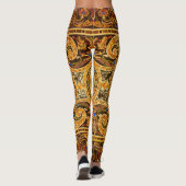 Antiek decoratief Italiaans edelsteenpatroon Leggings (Achterkant)