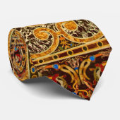 Antiek decoratief Italiaans edelsteenpatroon Stropdas (Opgerold)