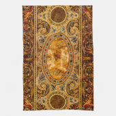 Antiek decoratief Italiaans edelsteenpatroon Theedoek (Verticaal)