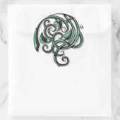 Antiek decoratieve bloemen ronde sticker (Tas)