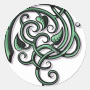 Antiek decoratieve bloemen ronde sticker