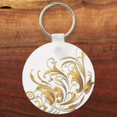 Antiek decoratieve bloemen sleutelhanger (Voorkant)