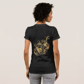 Antiek decoratieve bloemen t-shirt (Achterkant volledig)