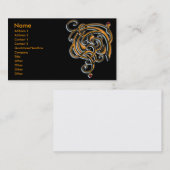 Antiek decoratieve bloemen visitekaartje (Voorkant / Achterkant)