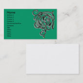 Antiek decoratieve bloemen visitekaartje (Voorkant / Achterkant)